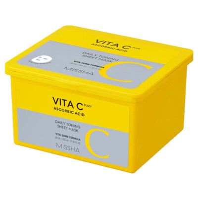 MISSHA Vita C Plus Daily Toning Sheet Mask 30ea Brightening Moisture