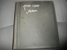 Vintage Black Postcard Album 9" x 11" Used