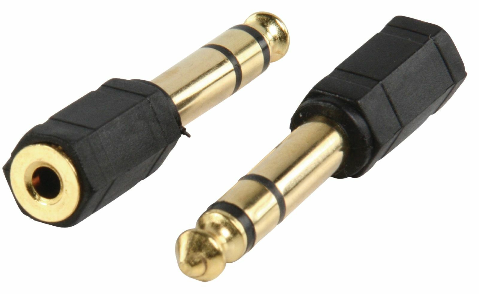Adattatore Audio Stereo Jack 6.35 Maschio / 3.5 Femminile Oro Placcato gold007