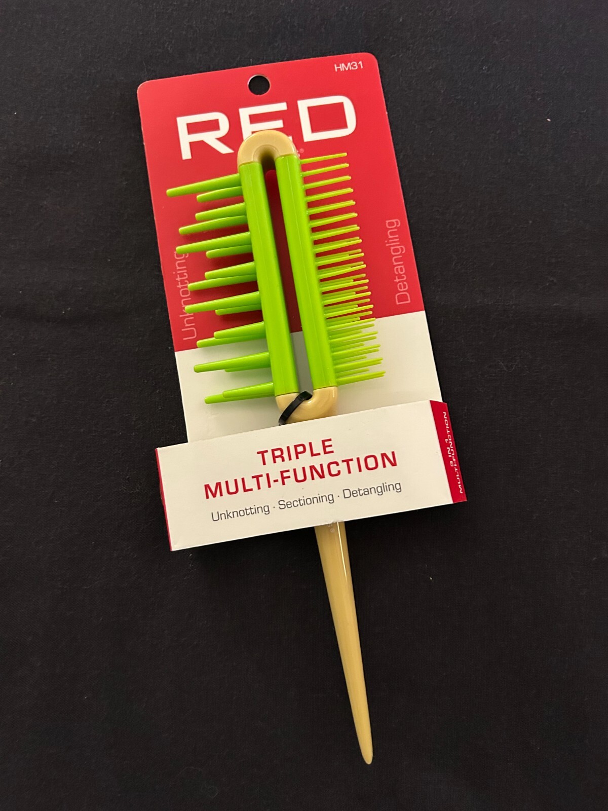 Red By Kiss Professional Triple Multifunction Brush Comb Detangle New
