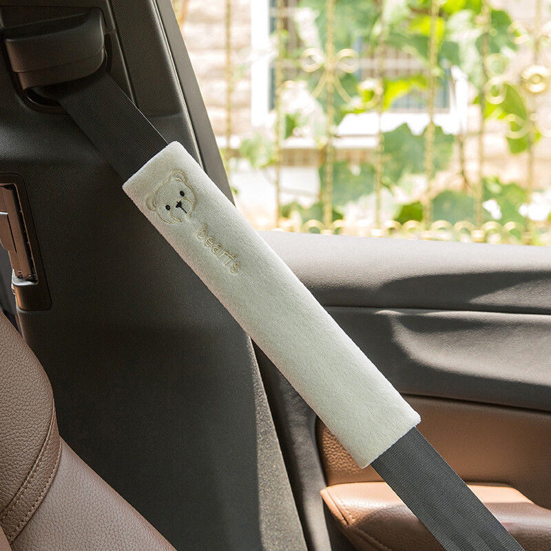 2Pcs Simple bear Cute Auto Seat Belt Cover Soft Comfort Car Seat Belt Pads Cover eBay