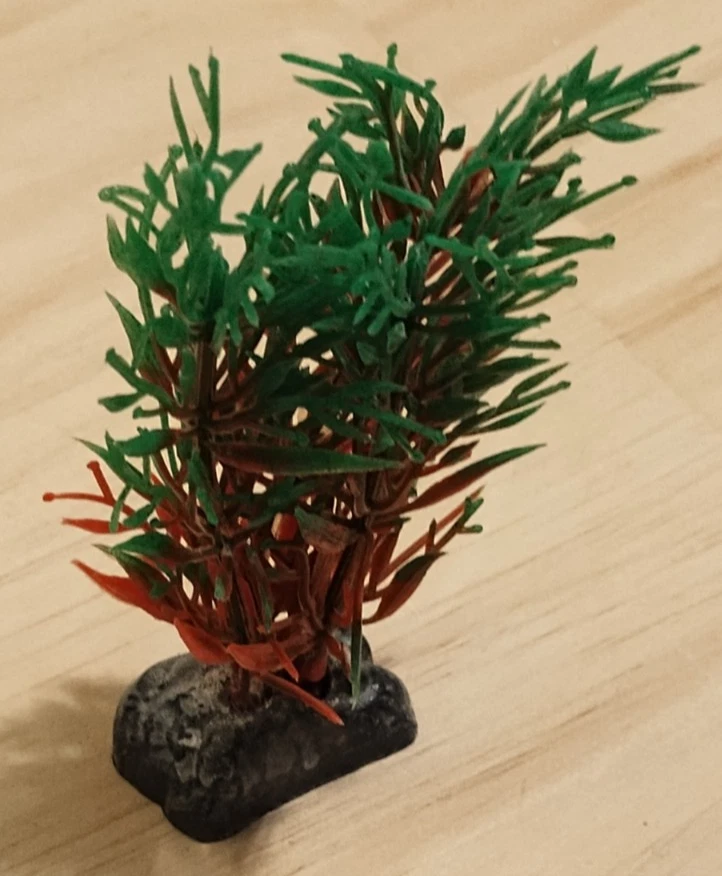 Pecera Acuario Decoración Adorno Rosa Árbol Planta Colores Brillantes Colorido Foto 3 de 3