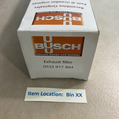 Busch 0532917864 Exhaust Filter Mist Eliminator w/O-Ring 1-1/8'' ID 2-3/4 OD 20''L