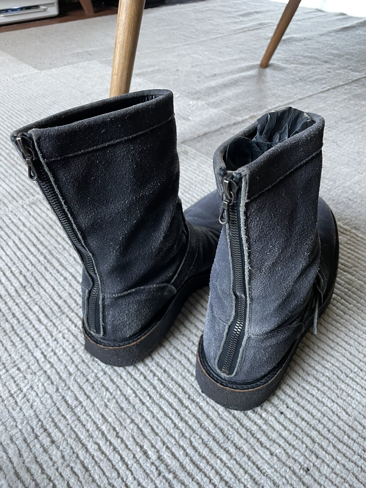 Shellac Suede Gray Engineer Women’s Boots Size 40… - image 4