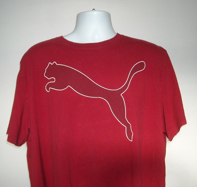 Puma Classic Logo T Shirt Mens XXL Red Cotton white logo eBay