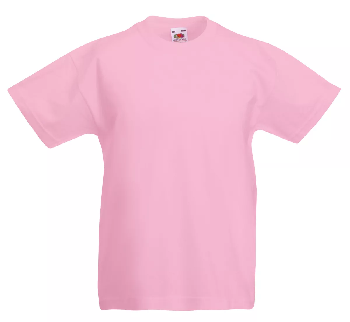 FRUIT OF THE LOOM PLAIN LIGHT PINK CHILDS BOYS GIRLS T SHIRT ALL SIZES  SS031