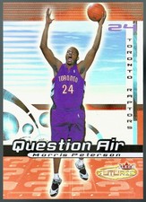 2000-01 Fleer Futures Question Air Morris Peterson Rookie Insert Card #12QA. rookie card picture