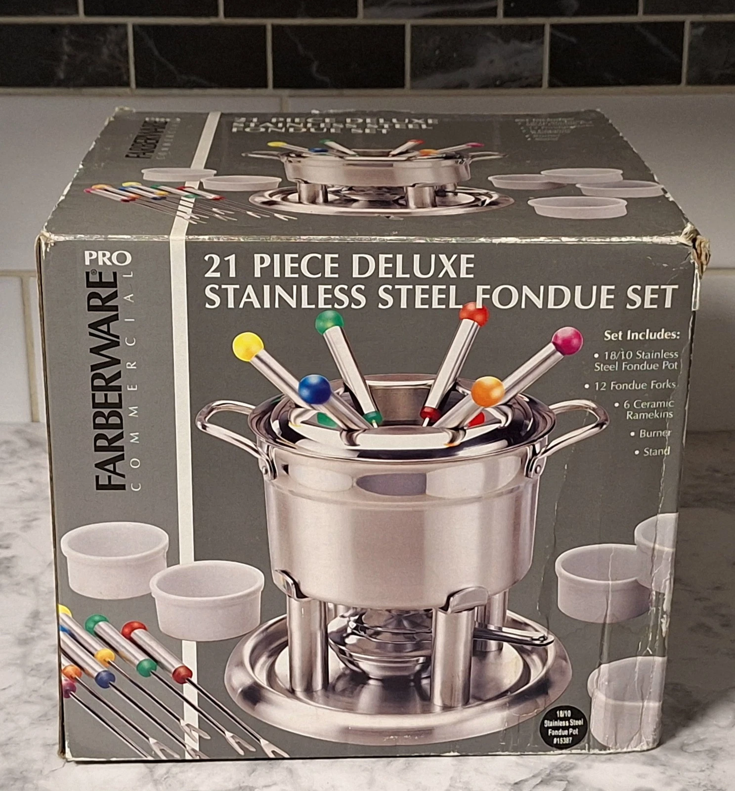 Farberware Pro Commercial Stainless Steel Fondue Set 21-Pc w/ Box
Opens in a new window or tab