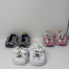 Build-A-Bear Sketchers Shoes Sneakers Pink Gray White Accessory Parts Lot Of 3