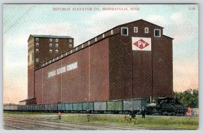 1907-10's REPUBLIC ELEVATOR CO MINNEAPOLIS MINNESOTA MN ANTIQUE POSTCARD