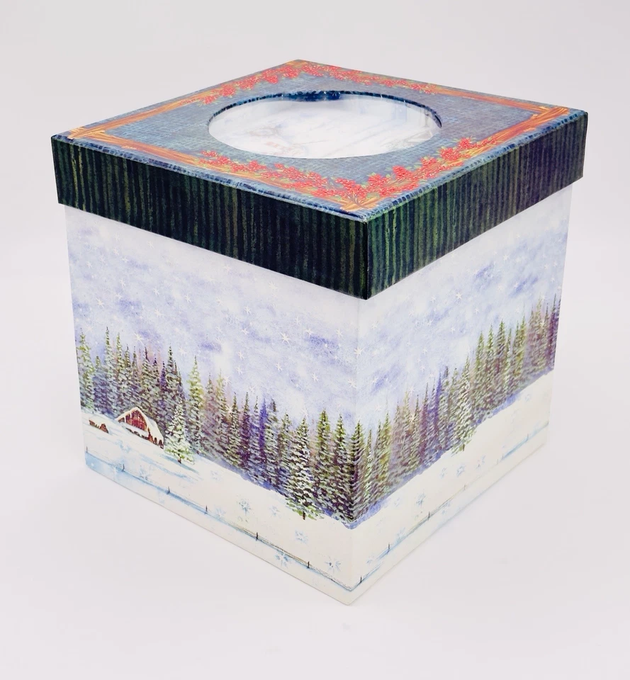 Farmhouse Winter Art 7 Nesting Boxes Set Perfect for Holiday Decorating or Gifts - Image 2 of 4