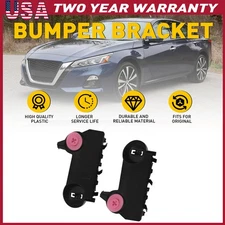 Fit For Nissan 2019-2021 Altima 1Pair Bumper Front Brackets Retainers Black