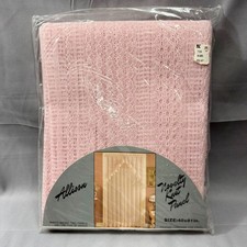 Vintage Allison Novelty Knit Curtain Panel 40x81 Pink Nos Textured Drape Vintage Allison Novelty Knit Curtain Panel 40x81 Pink Nos Textured Drape