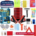 142 PCS Emergency Roadside Kit for Car ,Safety Car Kit with Jumper Cables