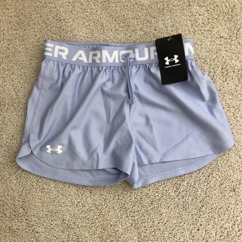 Under Armour Play Up Shorts Solid Purple HeatGear Loose New NWT Girls Medium