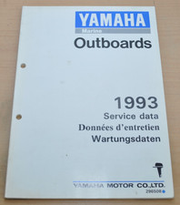Yamaha Außenbordmotor Outboard Wartungsdaten 1993 Werkstatthandbuch