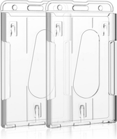 Vicloon AusweishüLlen, 2 StüCk Transparent Hartplastik Ausweishalter, Horizontal