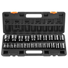 12 Drive 26pc Metric Impact Socket Set 6-point 1036mm Cr-v Shallow Wcase
