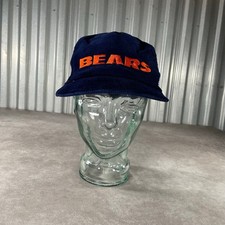 Vintage Corduroy Chicago Bears Adjustable Snapback Hat NFL Spell Out Made In USA