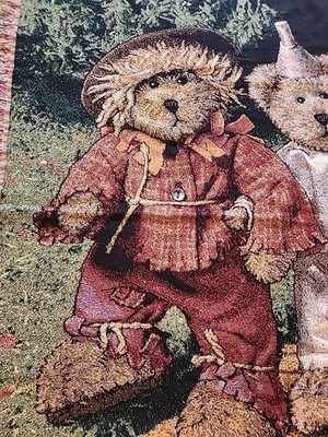 Boyds Bears Wizard of Oz Throw Blanket 50x70 Afghan Tapestry