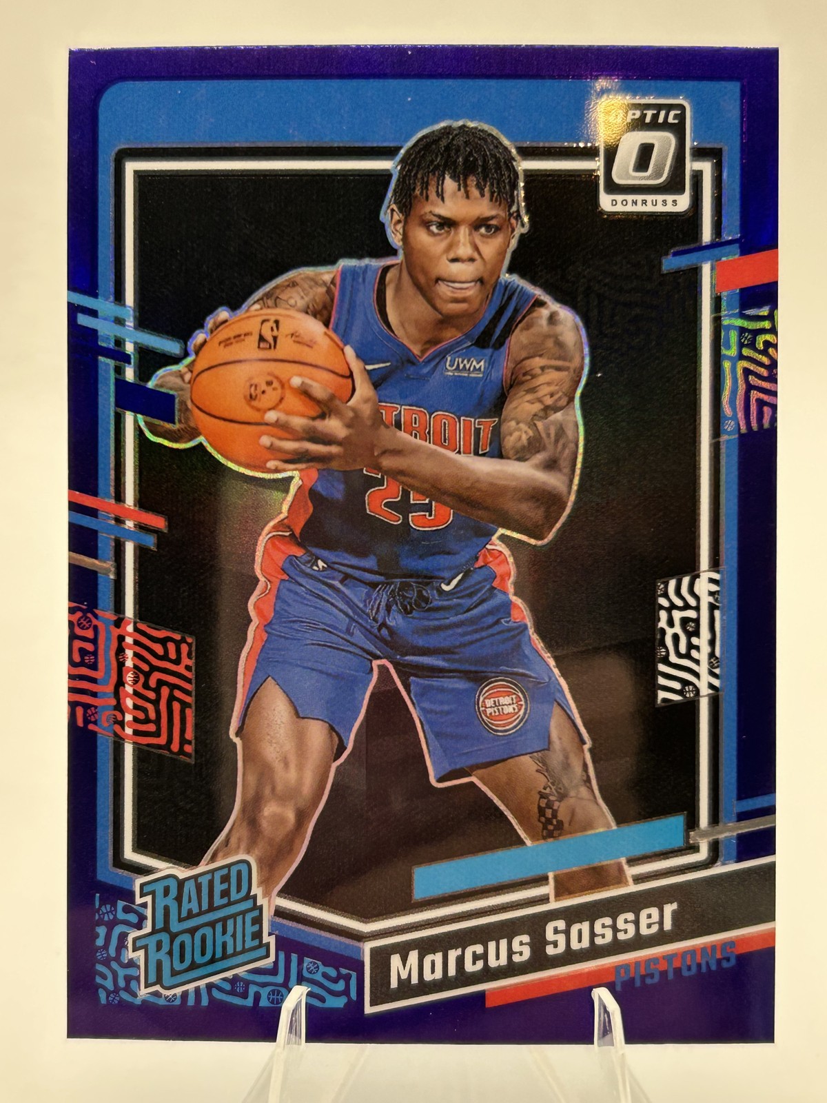 2023-24 Panini Donruss Optic - Rated Rookie Marcus Sasser #242 Purple Prizm (RC)