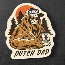 New Drop Dutch Bros Sticker June 2025 Father's Day Dutch Dad Sasquatch         B