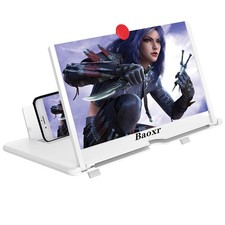 12'' 3D Screen Magnifier for Cell Phone, HD Amplifier Projector Magnifing Scr...