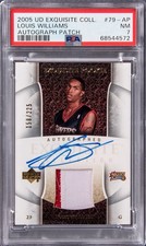 2005 Exquisite Collection Louis Williams Rookie Patch Auto /225 PSA 7