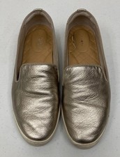Birdies The Swift Gold Metallic Leather Slip On Sneaker. Sz 9 Gently Worn
