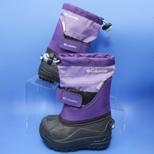 Columbia Girls Size 5 Purple Powderbug Winter Snow Boots Cold Weather Outdoor