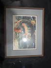 Framed Signed Print Peacock Bass Dan Perotti Wildlife Art Painting — photo 1