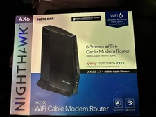 NETGEAR Nighthawk CAX30S AX6 WiFi 6 DOCSIS 3.1 Cable Modem Router 2.7Gbps 4 LAN