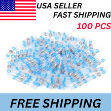 100Pcs Solder Stick Heat Shrink Solder Seal Sleeve Butt Wire Connectors Kit