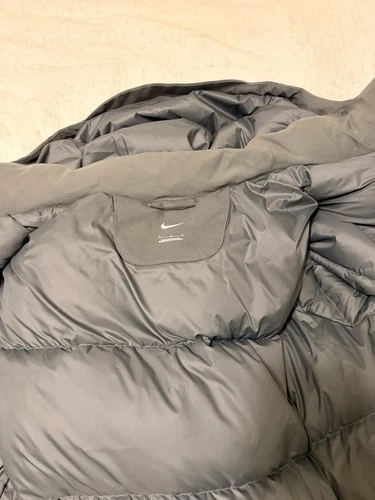 Nike Men's Down Hooded Full Zip Gray Puffer Jacket Size L DJ6526-060 image 5
