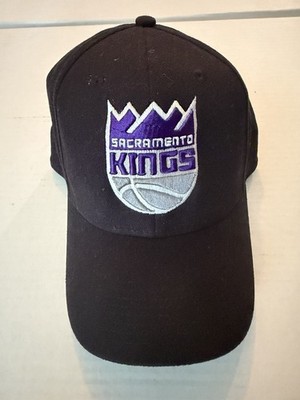 Adidas Black Sacramento Kings Hat Superflex Fit Small/Medium