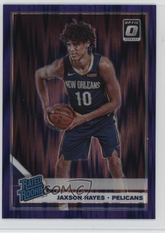 2019 Panini Donruss Optic Rated Rookie Purple Shock Prizm Jaxson Hayes #190 07rd