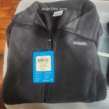 Columbia Women's Benton Springs Full Zip Fleece Jacket Size XL Charcoal Gray