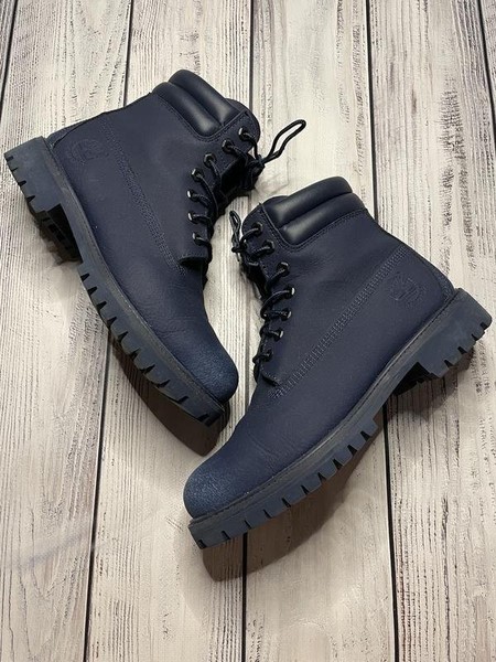 Men Timberland Boots Navy Leather 41