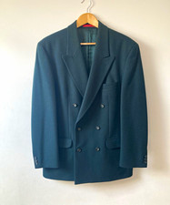 Debenham & Freebody Men’s Green Double-Breasted Suit Jacket 38R