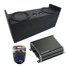 87-06 Jeep Wrangler YJ TJ Kicker CompVT CVT10 Dual 10 Custom Sub Box CXA8001 Amp