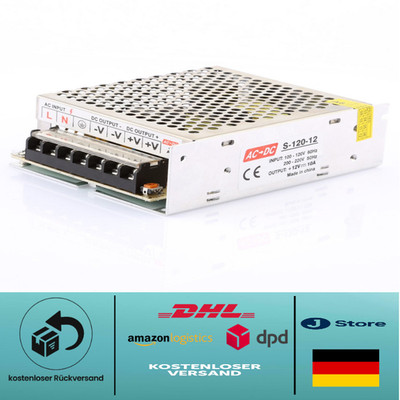 12V 10A AC/DC Netzteil | LED Streifen Transformator | 120W Leistungswandler