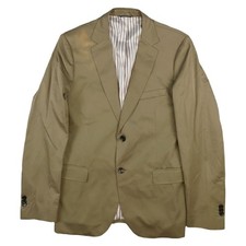 Chaqueta GANT Para Hombre MEDIANA Marrón Algodón A Medida Dos Botones Blazer Forrado Talla M