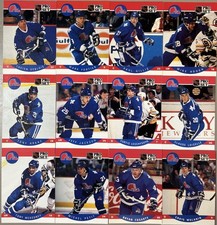 (12 Card Lot) Quebec Nordiques 1990-91 NHL Pro Set Trading Cards (Vintage)