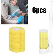 UK Disposable Toilet Brush Set Toilet Bowl Cleaning System Cleaners with Refills
