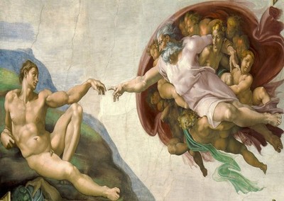 Creation of Adam Wall Art Poster - Classic Renaissance Masterpiece