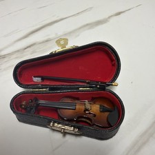 Miniature Violin with Stand Bow and Case