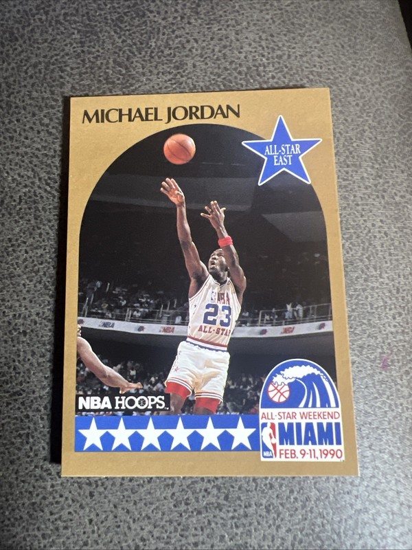NBA Hoops 1990-91 Michael Jordan #5 Chicago Bulls All-Star Game Miami Card