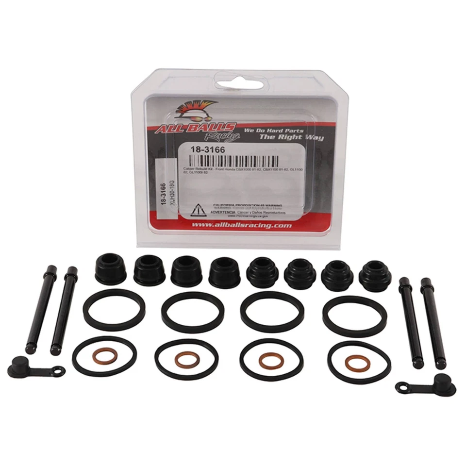 New All Balls Front Caliper Rebuild Kit 18-3166 for Honda GL 1100 Gold Wing - Imagem 3 de 4