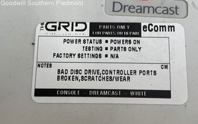 Lot of 2 Sega Dreamcast Video Game Consoles - For Parts or Repair