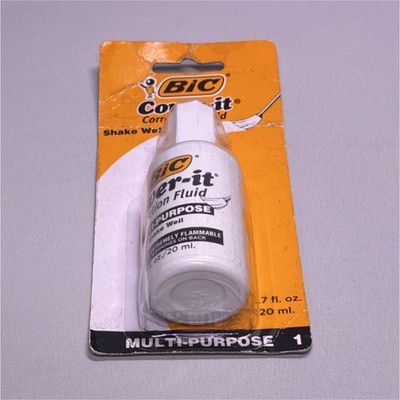 BIC Cover-it Multi-Purpose Correction Fluid 20ml 0.7 fl. oz. UPC 70330703914